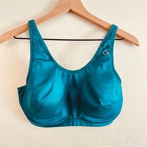 Moving Comfort Sports Bra Teal Underwire 34DD